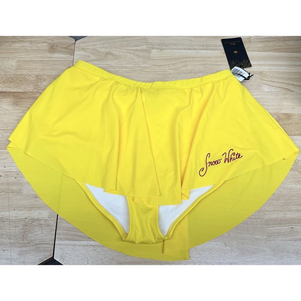 Torrid Disney Princess Snow White Bikini Bottom 2X New Yellow Swim Skirt Size 2